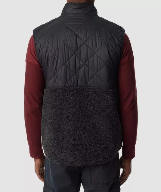 Translation missing: en.Bass Outdoor Men's Mixed Media Vest Jacket- Caviar-2XL