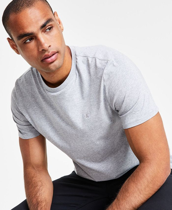Translation missing: en.Calvin Klein Men's Smooth Cotton Solid Crewneck T-Shirt Heroric Gray Heather-2XL