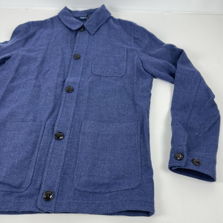 Translation missing: en.Peter Millar Mens Crown Crafted Solstice Tailored Chore Coat Blue MS24XZ67-Small