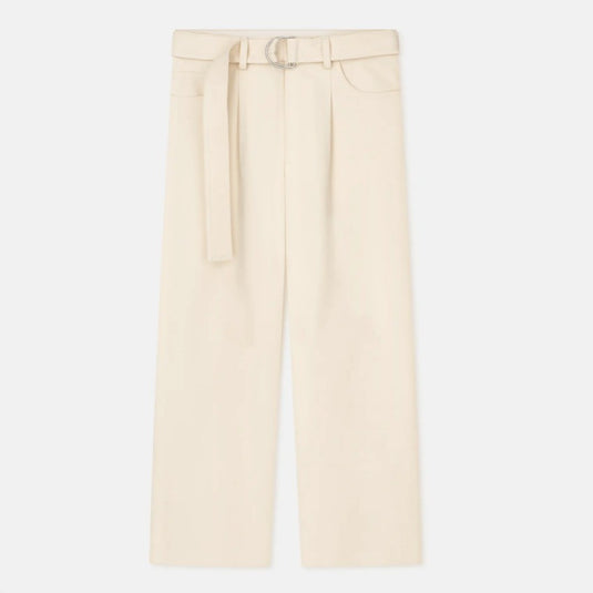 Translation missing: en.Nanushka Men's Ferre Structured Twill  Belted Pants Creme-Small 30W