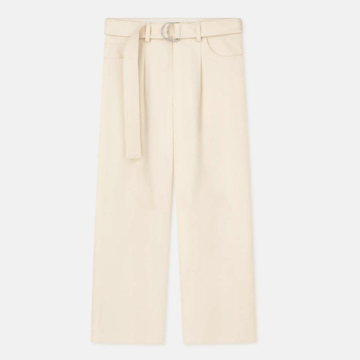 Translation missing: en.Nanushka Men's Ferre Structured Twill  Belted Pants Creme-Small 30W