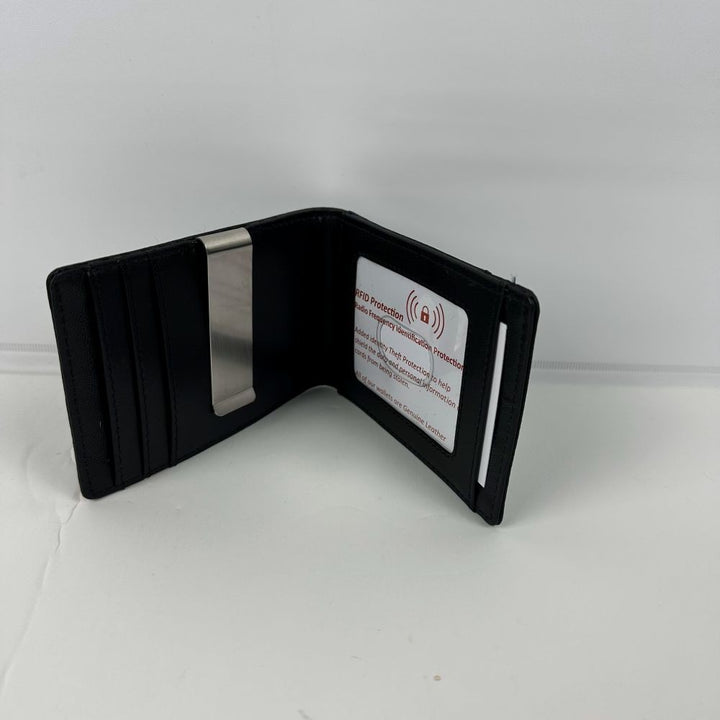 Translation missing: en.iTech Men's Bi-Fold Wallet &amp; Money Clip - Black 3" L x 1/4" W x 4" H