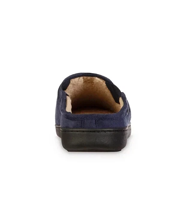 Translation missing: en.isotoner Advanced Memory FoamMicrosuede Hoodback Slip Men's Slippers Navy-Med8-9