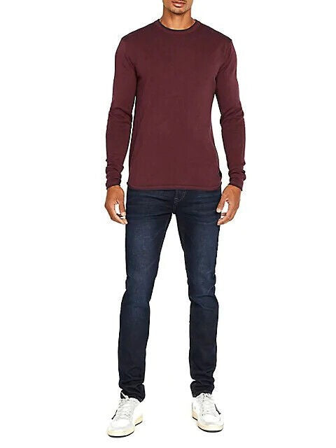 Translation missing: en.Buffalo David Bitton Cotton Crew Neck Sweater Fico Burgundy-Size Medium