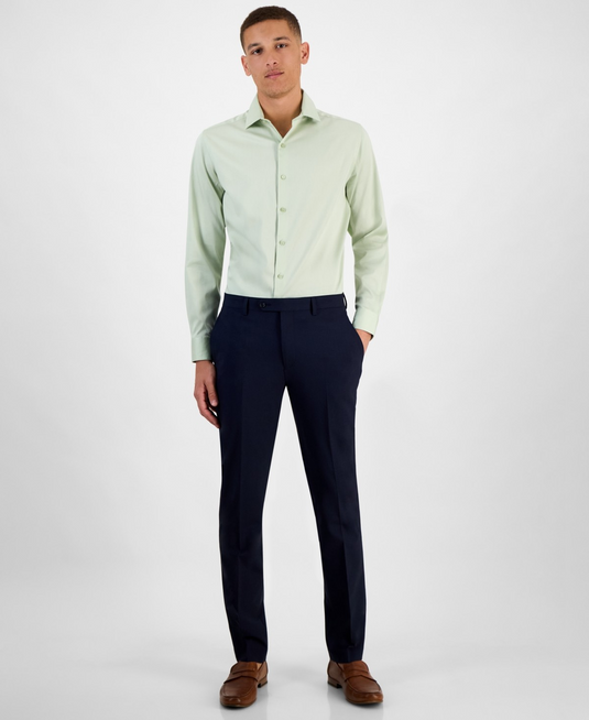 Translation missing: en.Bar III Dress Shirt Men's Spread-Collar Sateen Bok Choy Green-17-17.5 36/37