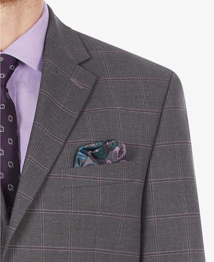 Translation missing: en.Sean John Msalisbury Men's Classic-Fit Check Suit Separate Jacket GreyPurple-38R
