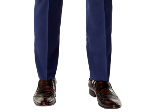 Translation missing: en.bar III Men's Skinny Fit Stretch Wrinkle-Resistant Wool Suit Pants in Blue-38x34