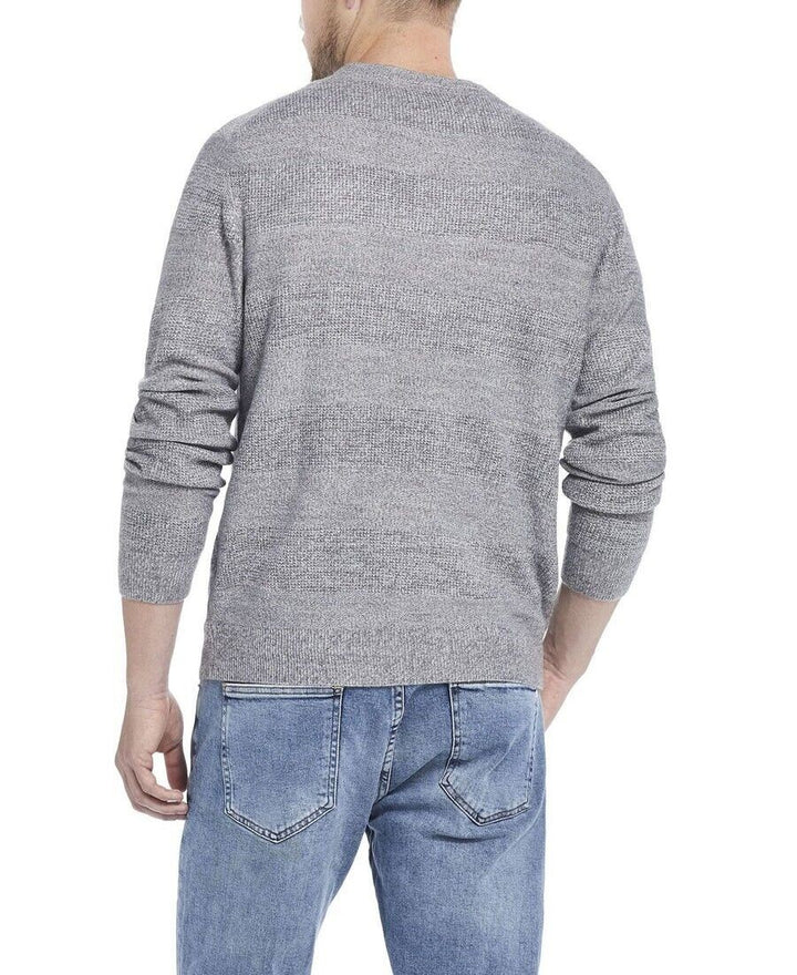 Translation missing: en.Weatherproof Vintage Men's Soft Touch Stripe Crew Neck Sweater Gray Marl-2XL