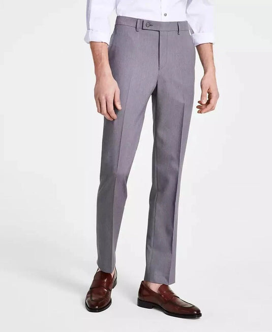 Translation missing: en.DKNY Dario Dress Pants Men's 38x32 Grey Modern-Fit Solid Stretch Flat Front