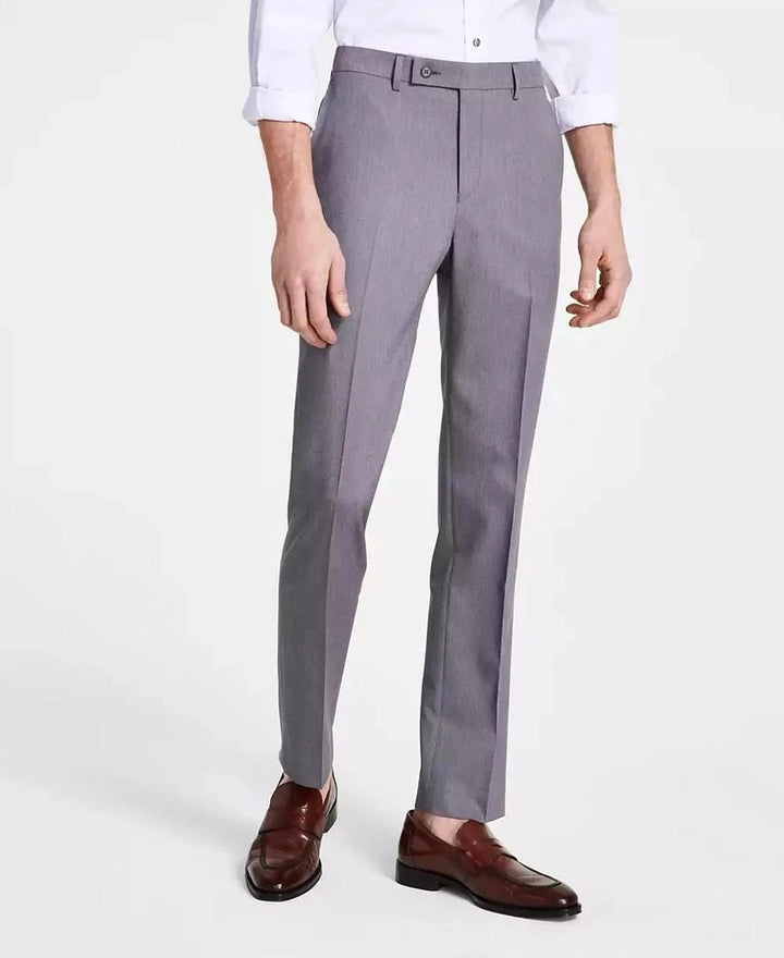 Translation missing: en.DKNY Dario Dress Pants Men's 38x32 Grey Modern-Fit Solid Stretch Flat Front