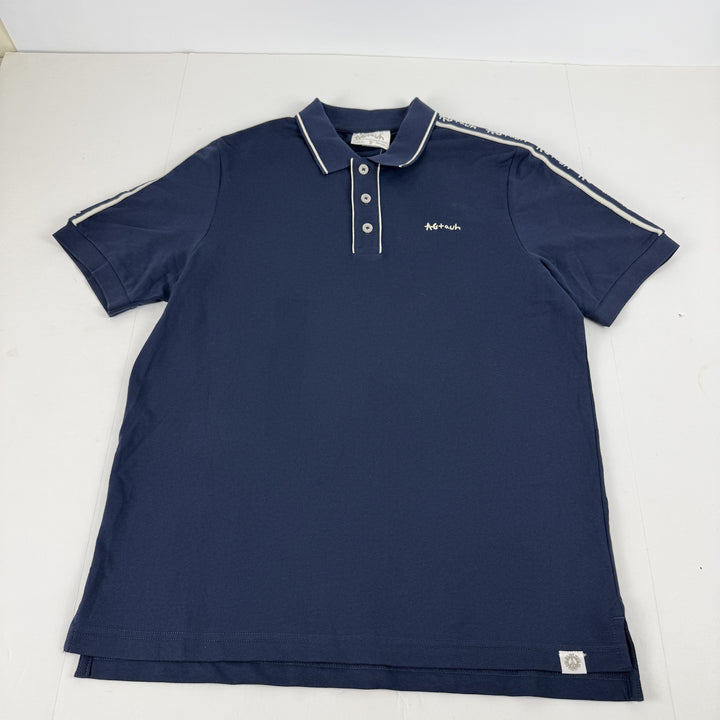 Translation missing: en.AGTAWH All Good Things French Terry Polo Mens Size Medium Indigo Blue Cotton