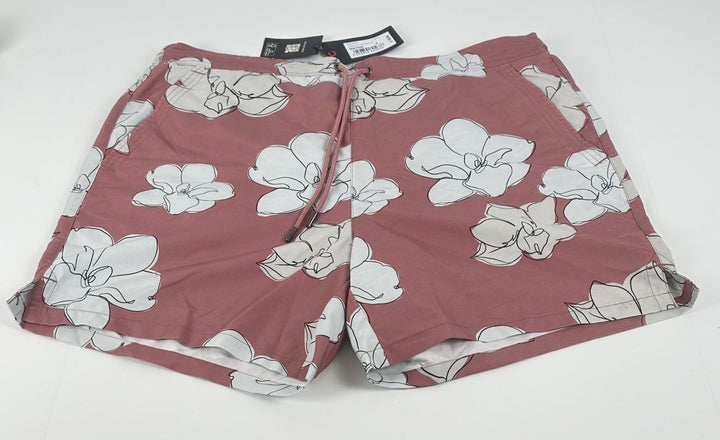 Translation missing: en.Ted Baker Men's Ampbell Large Scale Floral Swim Trunks Mid Pink-US Large UK 5