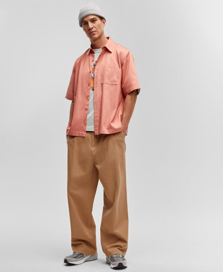 Translation missing: en.Mode of One Men's Relaxed-Fit Button-Down Shirt Sunbaked Clay-Medium