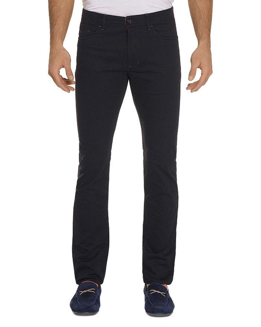 Translation missing: en.Robert Graham Kent Men's Tonal-Print Tailored Fit Pants in Navy-36x32