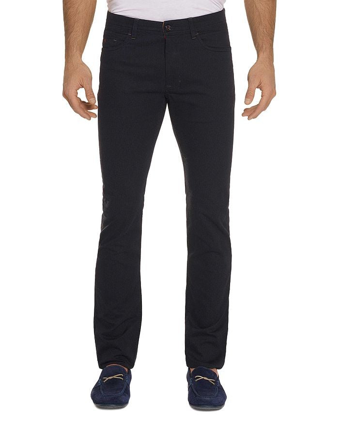 Translation missing: en.Robert Graham Kent Men's Tonal-Print Tailored Fit Pants in Navy-36x32