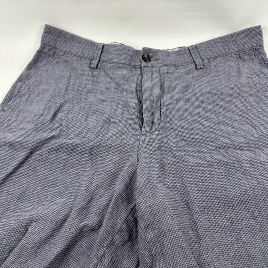 Translation missing: en.The Men's Store at Major Dept Store Linen Micro-Houndstooth Sport Shorts Navy-32