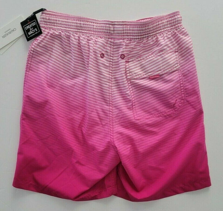 Translation missing: en.Calvin Klein Men's Quick-Dry Uv 50+ Ombre Stripe 7" Swim Trunks Rosebud-2XL