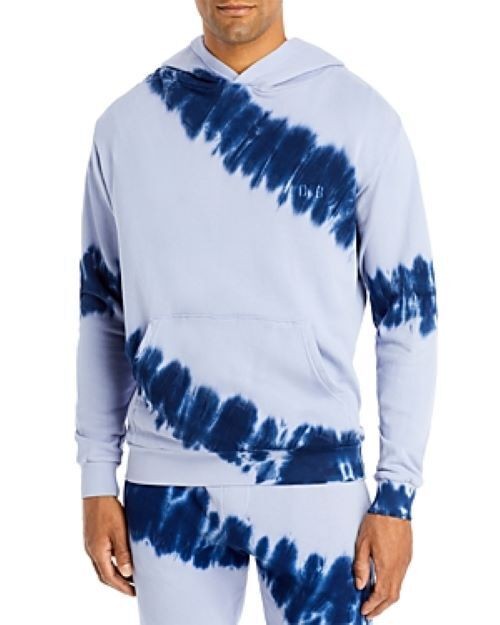 Translation missing: en.OPB Men's Los Feliz Diagonal Stripe Hoodie in French Blue-Size Large