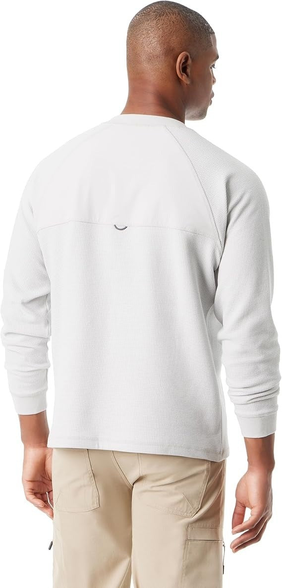 Translation missing: en.Bass Outdoor Henley T-Shirt Men's XL White Relaxed Fit Performance Thermal