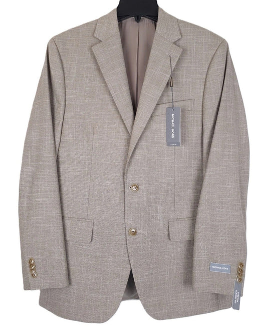 Translation missing: en.Michael Kors Kent Sport Coat Mens 42L Tan Classic-Fit Solid Fully Lined Stretch
