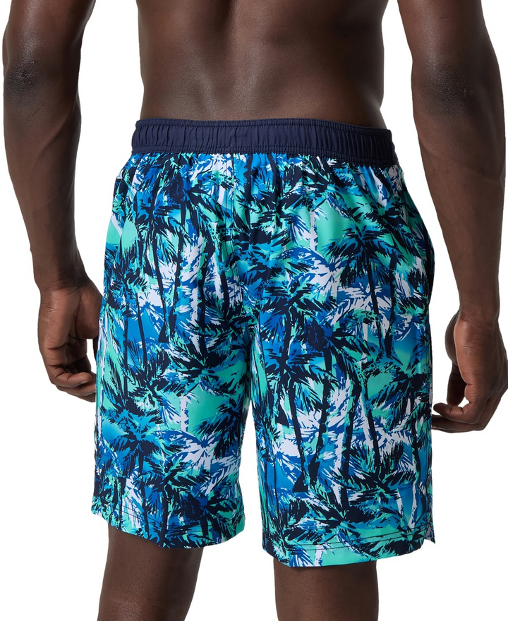 Translation missing: en.Speedo Men's Hawaiian Sky Bondi Basin Palm Print 9" Boardshorts Blue-Small
