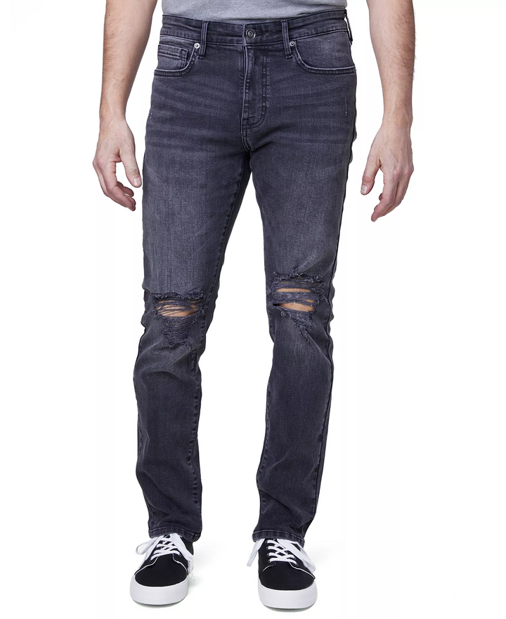 Translation missing: en.Lazer Men's Skinny Fit Stretch Distressed Jeans Winsor Washed Black- 30x30