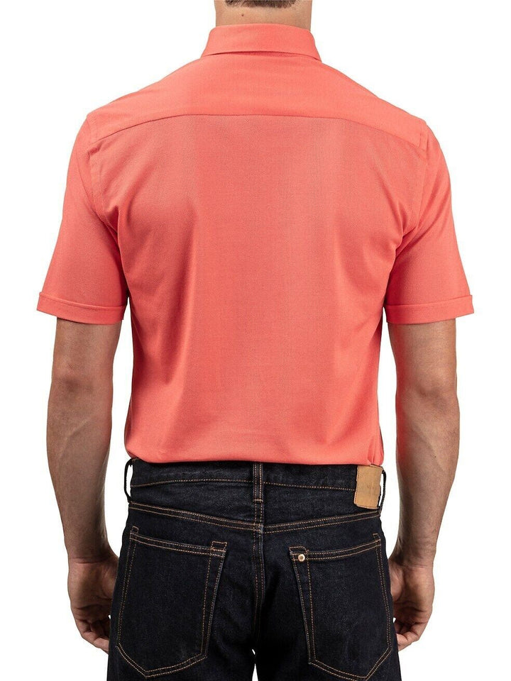 Translation missing: en.Eton Men's Contemporary-Fit Pique Polo in Pink/Red-Size XL
