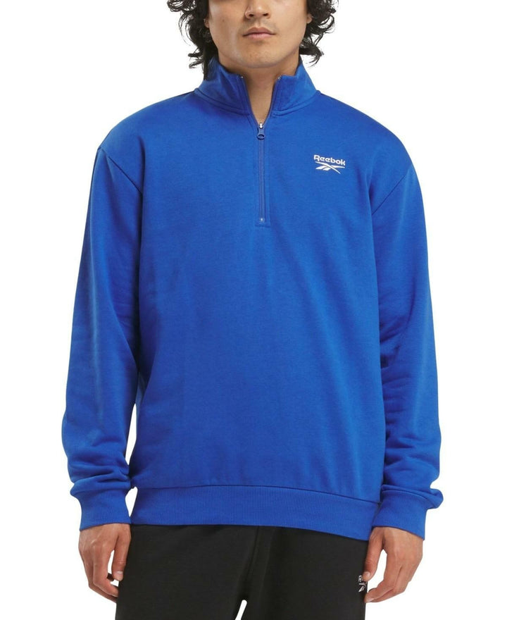 Translation missing: en.Reebok Identity Logo Quarter Zip Sweatshirt Boundless Blue Size XL Fleece