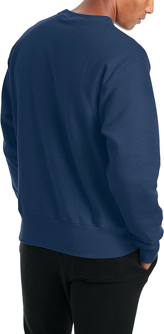 Translation missing: en.Champion Men's Classic-Fit Reverse Weave Logo Crew SweatShirt Jetson Blue-Small