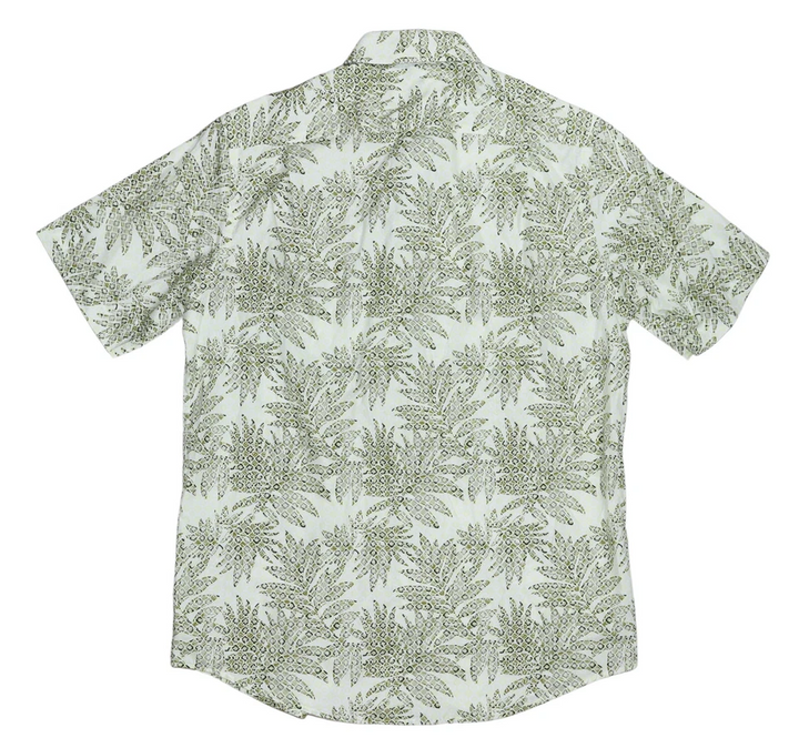 Translation missing: en.Club Room Men's Cotton Elevated Leaf Medallion Shirt Cactus Green-2XL