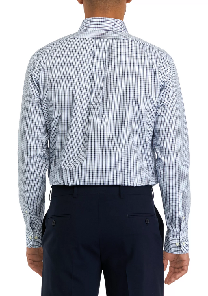 Translation missing: en.B by Brooks Brothers Regular Fit Check Dress Shirt LightPastel Blue 16.5 32/33