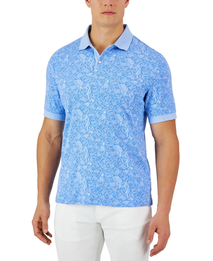 Translation missing: en.Club Room Men's Ben Tropical Polo in Pale Ink Blue-Small