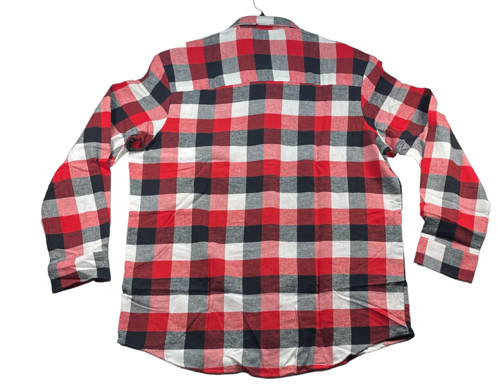 Translation missing: en.Club Room Men's Cotton Regular-Fit Plaid Flannel Shirt Bright Ruby Check-2XL