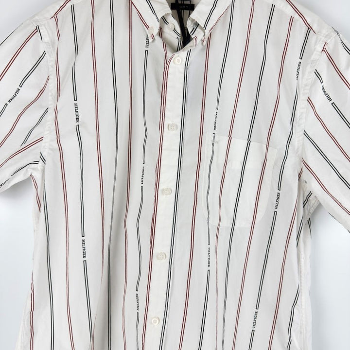 Translation missing: en.Tommy Hilfiger Button-Up Shirt Men's Size 2XL Double-Stripe Ancient White