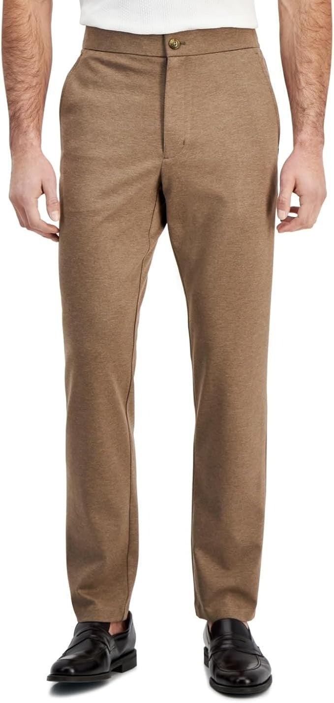 Translation missing: en.Alfani Mens Modern-Fit Stretch Knit Suit Pants Soft Mulch Heather-48/30