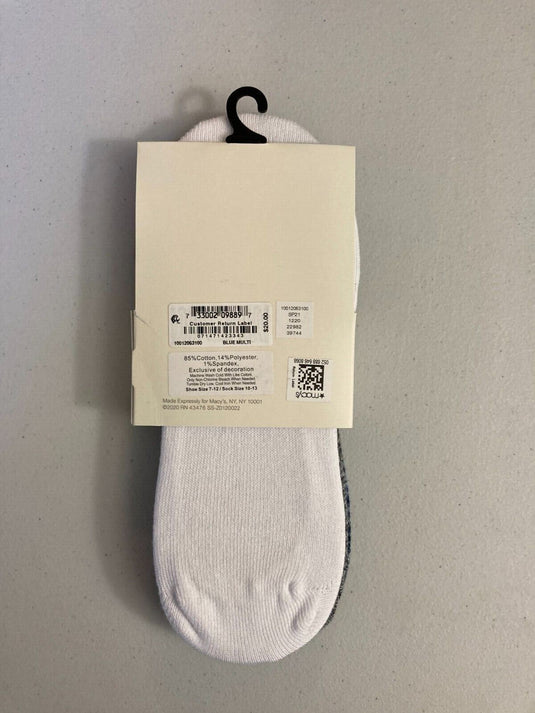 Translation missing: en.Sun + Stone Men's 3-Pk. No-Show Socks Blue Multi Size  7-12 Sock Size 10-13