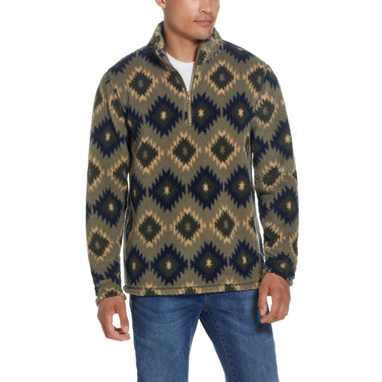 Translation missing: en.Weatherproof Vintage Men's Southwest Sherpa Quarter-Zip Sweater Vetiver-Large