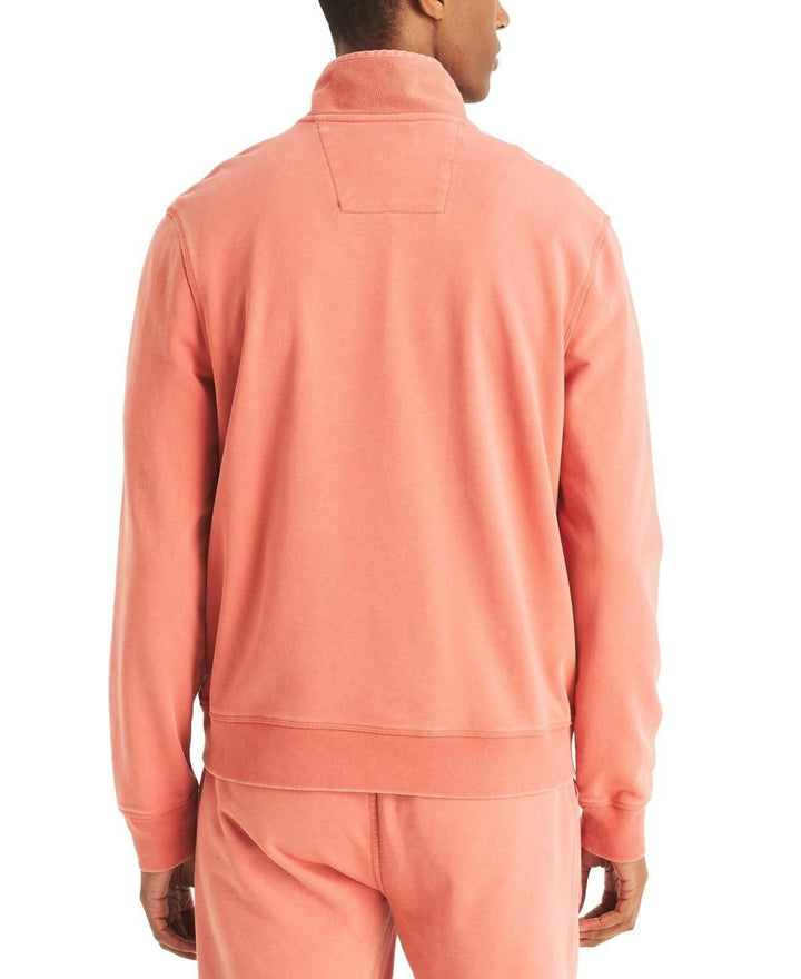 Translation missing: en.Nautica Mens Long Sleeve Half-Zip Sweatshirt Size Medium Mineral Red Classic Fit