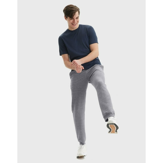 Translation missing: en.Hanes Men's Tri-Blend French Terry Jogger Pants Gray Black Heather-Medium 32-34W