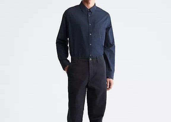 Translation missing: en.Calvin Klein Mens Solid Patch Pocket Button Down Easy Shirt Serenity Blue-Medium