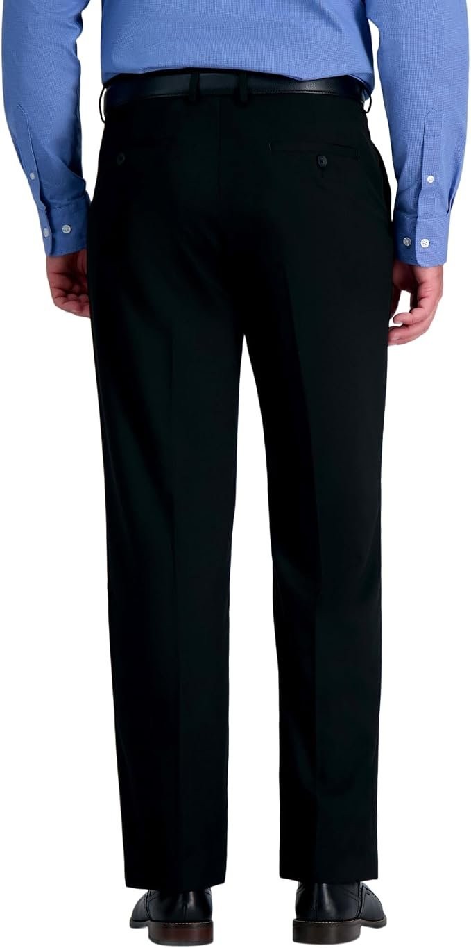 Translation missing: en.J.M. Haggar Men Premium Stretch Classic Fit Flat Front Dress Pants Black-32x30