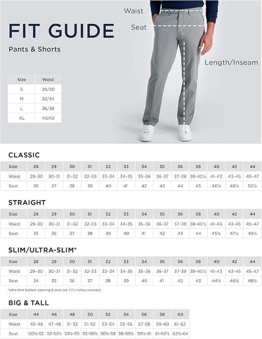 Translation missing: en.Haggar Mens Iron Free Premium Khaki Straight-Fit Flat-Front Pant Dk Navy-36x30