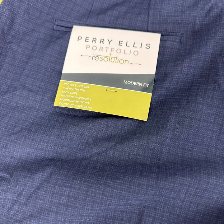 Translation missing: en.Perry Ellis Portfolio Men's Modern-Fit Stretch Resolution Dress Pants Navy-33/32
