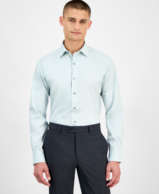 Translation missing: en.Alfani Men's Reg-Fit Temperature Regulating Dress Shirt Blue Mist 15-15.5 34/35