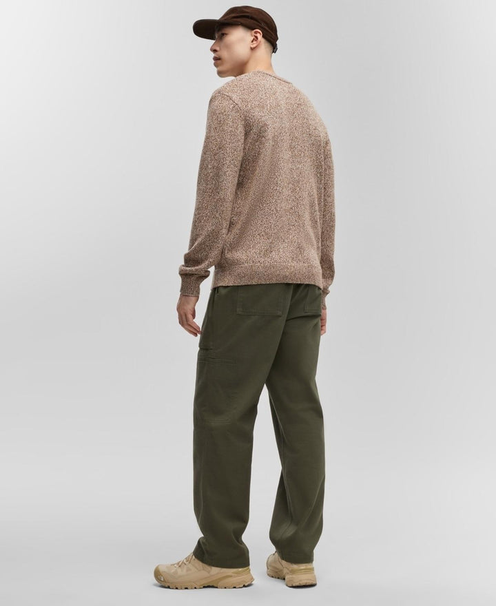 Translation missing: en.Mode of One Men's Long-Sleeve Relaxed Crewneck Sweater Dark Walnut-XL