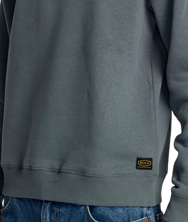 Translation missing: en.RVCA Mens Relaxed Fit Fleece Crewneck - Dayshift Crew Balsam Green, Large