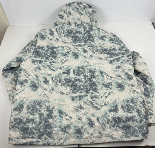 Translation missing: en.Bass Outdoor Men's Water Resist Performance Hooded Pocket Jacket White Multi -XL