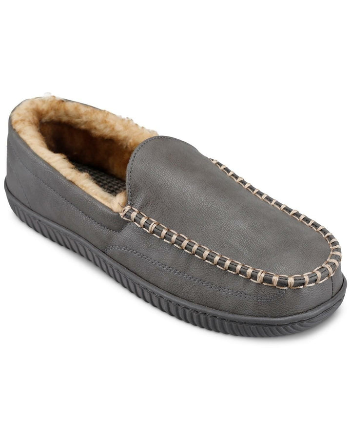 Translation missing: en.Haggar Men's Smooth Venetian Indoor/Outdoor Slipper - Grey-M 8-9