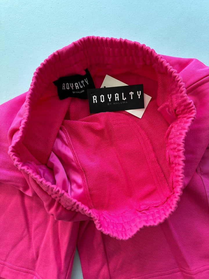Translation missing: en.Royalty by Maluma Men's Relaxed-Fit Mixed-Media 9-1/2 Utility Shorts Fuchsia-Sm