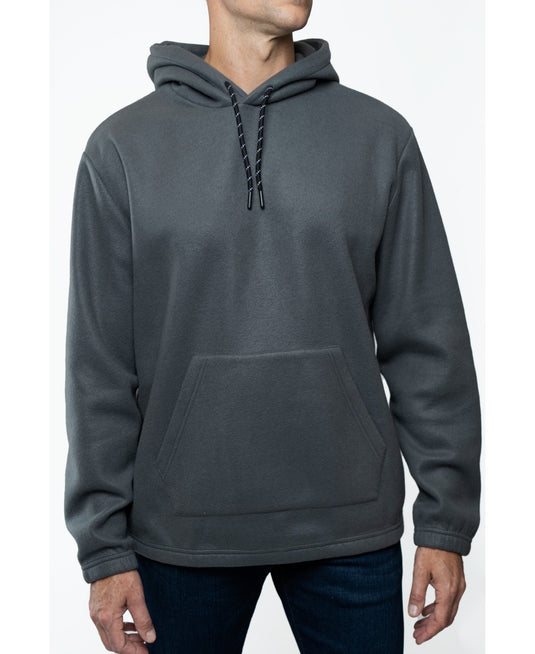 Translation missing: en.Lazer Mens Polar Fleece Pullover Hooded Sweatshirt in Gray-Medium